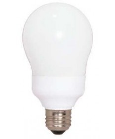 Satco S7288 Satco 11 Watt 120 Volt A19 E26 Medium Base 4100K 10,000 Hour Eco-Friendly A-Type Compact Fluorescent Lamp (CFL)