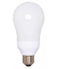Satco S7292 Satco 15 Watt 120 Volt A19 E26 Medium Base 4100K 10,000 Hour Eco-Friendly A-Type Compact Fluorescent Lamp (CFL)