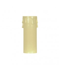 Satco 90/1516 Satco 90-1516 3 inch Ivory Plastic Drip Medium Base Candle Cover