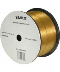 Satco 93/303 Satco Clear Gold 2500FT 18/2 SPT-1.5 105C Lighting Wire Reel