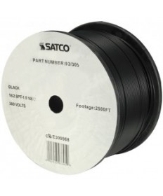 Satco 93/305 Satco 93-305 Black 2500FT 18/2 SPT-1.5 105C Wire Reel
