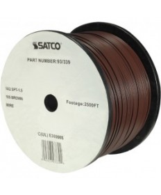 Satco 93/339 Satco Brown Lamp Wire Reels 2500 Feet 18/2 SPT-1.5