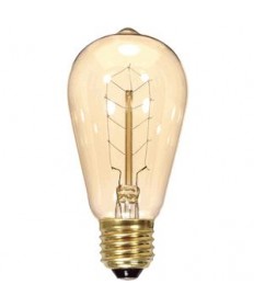 Satco S2414 Satco 40ST19/CLEAR/9S/120V VINTAGE E26 Hairpin 40W Antique Light Bulb