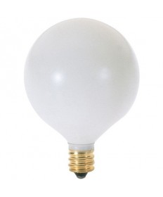 Satco S3825 25G16.5/W 25 Watt 120 Volt G16.5 Candelabra Satin White Bulb