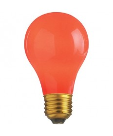 Satco S6090 Satco 25A/R 25 Watt 130 Volt A19 Ceramic Red E26 Medium Base Incandescent Light Bulb